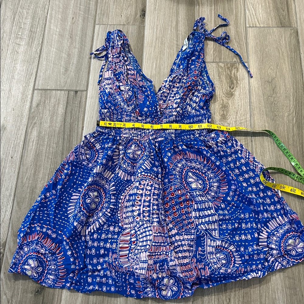 Cupshe Blue and Pink Patterned Dress - Picture 3 of 4